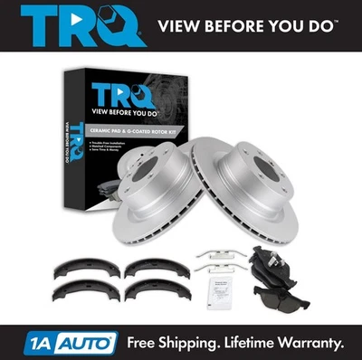 Kit de pastillas de freno trasero y rotor TRQ para BMW 128i 2009-2013 Foto 1 de 4