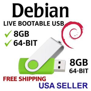 Debian 12 64-Bit — Live Bootable USB (8GB) | Stable Linux for Work & Rescue - Picture 1 of 4