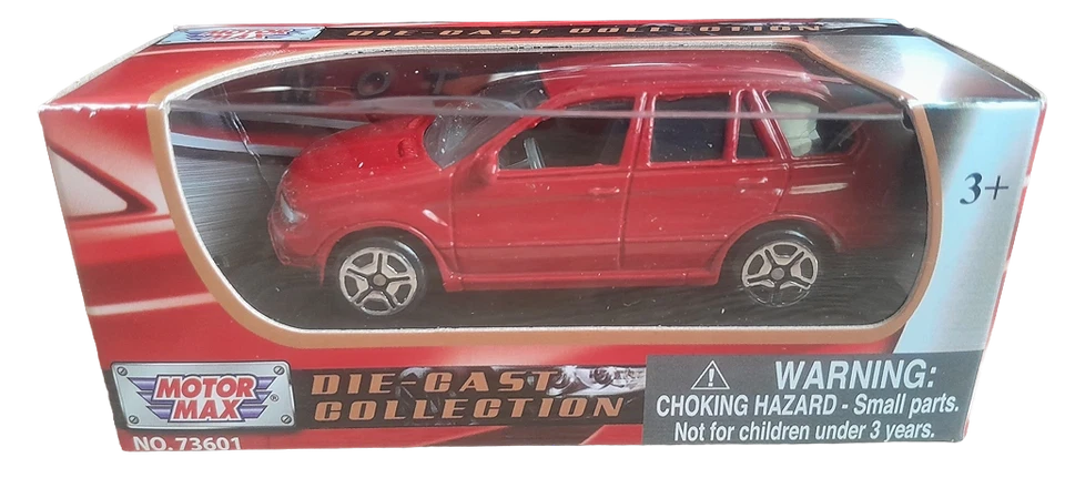 Modellino auto pressofuso MotorMax BMW X5 rosso scala 1:64 da 3 pollici - Immagine 1 di 1