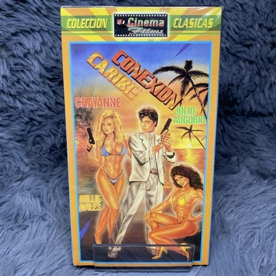 Conexion Caribe VHS Tape Spanish Mexican Crime Action Cinema Movie New Sealed - Image 1 of 4