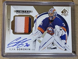 2024-25 SP Authentic Ilya Sorokin Limited Patch Auto #'ed 039/100 #54 - Picture 1 of 1