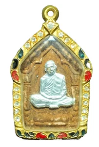Khun Paen Lp Tim  Thai  Buddha Amulet Wat Lahabrai protection talisman - Picture 1 of 5