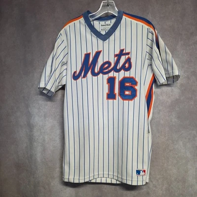 Camiseta deportiva vintage años 80 tejida arena MLB New York Mets Cortez 16 rayas para hombre 40 M Foto 1 de 4