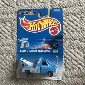 Hot Wheels "'Ford Transit Wrecker" New In Package Moveable Hook! 95514 #620 - Picture 1 of 5