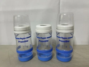Vintage Playtex Premiere Baby Bottles 6 Ounce No Nipples Easy Clean Reusable - Picture 1 of 4