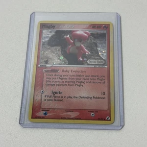 Pokemon Juego de Cartas Coleccionables Magby EX Legend Maker Holograma Inverso 58/92 2006 Yuka Morii Inglés - Imagen 1 de 10