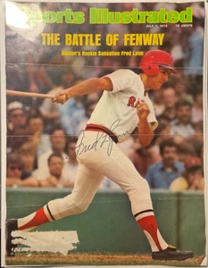 Fred Lynn Boston Red Sox - Hand Signed Sports Illustrated (SI) Cover 7/7/75 - Picture 1 of 1