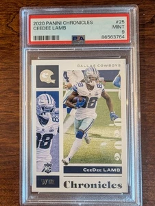 2020 Panini Chronicles Football Ceedee Lamb #25 Rookie PSA 9 - Bild 1 von 2