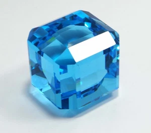 Hermosa piedra preciosa suelta corte cubo aguamarina azul natural de 301,90 quilates certificada - Imagen 1 de 7