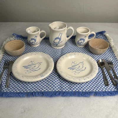 PLEASANT Company Kirsten Rowe Pottery Birthday Party Set American Near Complete - Image 1 of 4