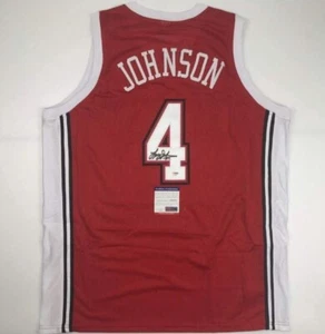 Camiseta Larry Johnson Nevada UNLV Runnin Rebels firmada autografiada personalizada certificado de autenticidad PSA - Imagen 1 de 3