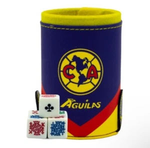 Taza de dados Águilas del América. 5 dados grabados - Imagen 1 de 5