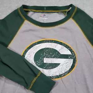 Felpa donna Green Bay Packers piccola maestosa ventaglio moda grigio verde - Foto 1 di 8