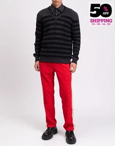 RRP€475 PALM ANGELS Terry Track Trousers Size XL Red Sides Stripes Made in Italy - Picture 1 of 10