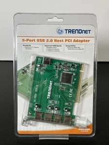 Trendnet 5-Port USB 2.0 Host PCI Adapter New Sealed! TU2-H5PI - Picture 1 of 5