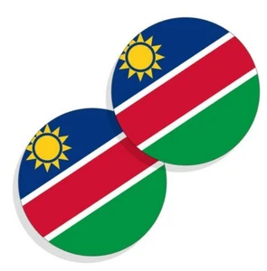 Nambia Flagge Aufkleber Flagge Abziehbilder Vinyl rund Innen Außen Kreise 4er Pack - Bild 1 von 4