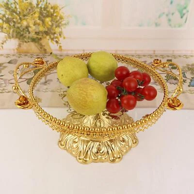 Vintage Round Food Desserts Organizer Ornament Multifunction Glass Plate for - Image 1 of 4