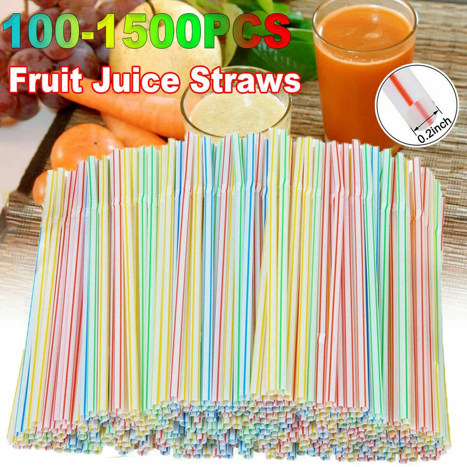 Strohhalme strohhalme Trinkhalme aus bunt mit Knick 100-2000Stück - Bild 1 von 4