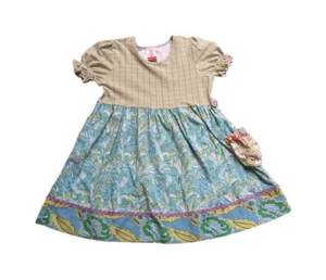 Matilda Jane Dress Serendipity Pullover Girls Size 6 Blue Green Side Pocket - Picture 1 of 9