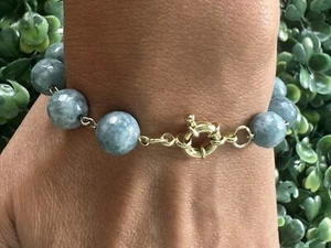Pulsera De Agatha’s Con Broche Timón Hermosa - Picture 1 of 4