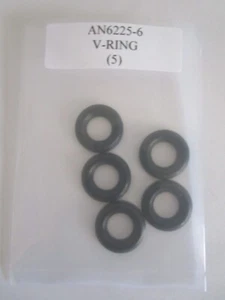 AN6225-6 V-Ring 7/16" I.D. 13/16" O.D. Preformed Packing - Lot of 5 - Picture 1 of 4