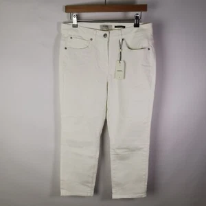 ~ Sandwich ~ Damen ~ kurz geschnittene schmale Passform dünne hochtaillierte weiße Jeans ~ Größe 40 ~ - Bild 1 von 16