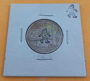2008 ARIZONA State Quarter BIGFOOT 👣 Counterstamp Novelty Lotto Coin #1933QAZx - Picture 1 of 3
