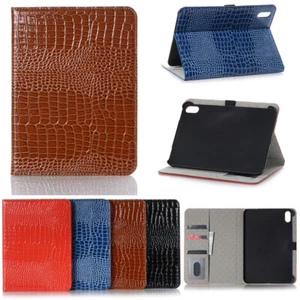 Crocodile print Leather Case For iPad 10 9th 8 7 Gen mini 5 6 Air 2 3 4 Pro 2021 - Picture 1 of 32
