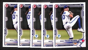 2021 Bowman Draft 1st Ricky Tiedemann (5x) Lot Blue Jays #1 Prospekt #BD-89 - Bild 1 von 2