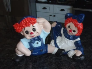 Vintage. RAGGEDY ANN & ANDY - SET OF TWO CERAMIC Hand Crafted - SIGNED 1974 - 6.5" - Bild 1 von 8