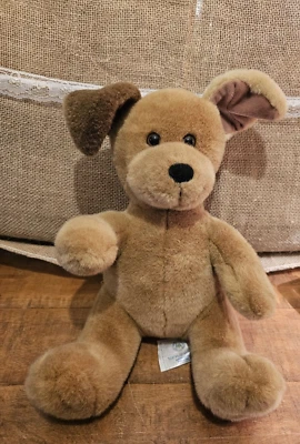 Build a Bear Puppy Dog Brown Two Tone Ears Soft Plush No noise Sitting - Image 1 of 4