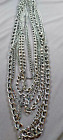 VINTAGE JET BLACK CHAIN NECKLACE 7 CHAIN'S TOTAL. VERY GOOD CONDITION
