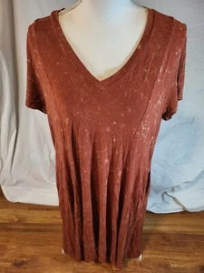 Torrid Mini Super Soft Trapeze Dress Terracotta Size 1 - Picture 1 of 5