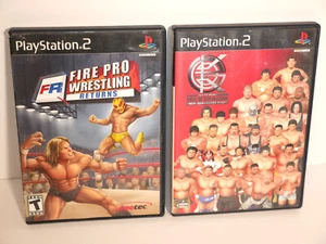 FIRE PRO WRESTLING RETURNS & KING OF COLOSSEUM RED PLAYSTATION 2 LOT PS2 NJPW - Picture 1 of 4