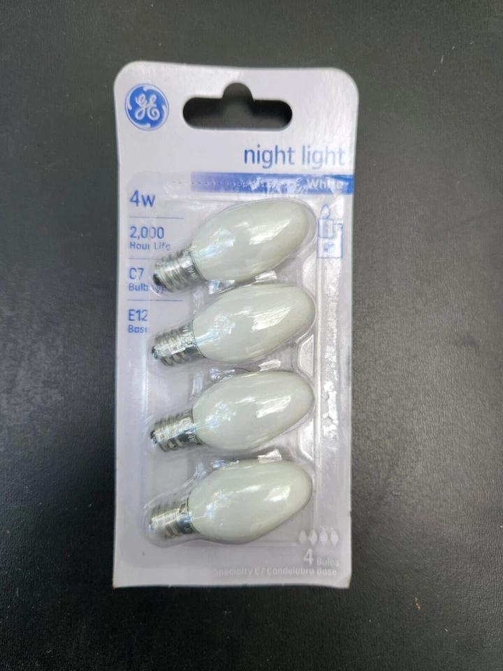 (2 Pack) GE Lighting 20573 4 Watt Nighlight, C7, candelabra base, 4 Count, - Image 1 of 1