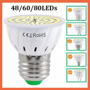 LED Plant Grow Light Bulb Greenhouse Indoor Veg Flower Plant Lamp 48/60/80LEDs - Picture 1 of 11