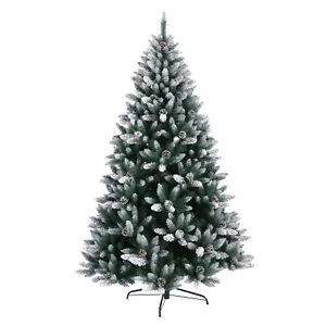 Artificial Christmas Tree Green Snow with Pine Wrapped Full 5ft 6ft 7ft - Picture 1 of 1