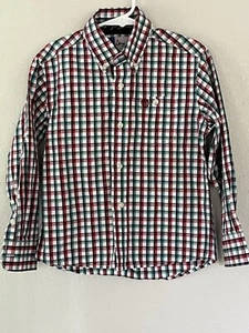 Wrangler George Strait Cowboy Cut Shirt Plaid L/S Youth Boys S/CH/P - Picture 1 of 7