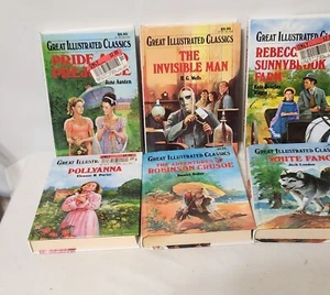 Vintage Great Illustrated Classics Books Lot of 6 (Hardcover) - Great - Imagen 1 de 2
