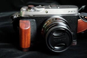 Handmade Wooden Walnut L Hand Grip Holder for Fujifilm Fuji XE3 X-E3 Camera - Picture 1 of 23