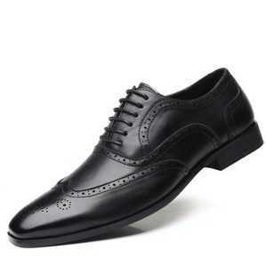 Mens Dress Formal Business Pointy Toe Leather Shoes Brogue Wing Tip Retro Carved