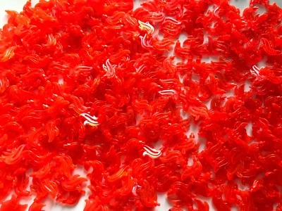 100 Lego parts - FLAMES - star wars marvel ninjago ORANGE fire TRANSLUCENT - Image 1 of 3