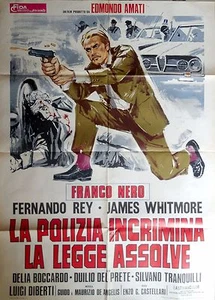 manifesto movie poster 2F La polizia incrimina la legge assolve castellari nero - Picture 1 of 1