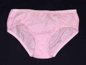 Hanes Girl Size 12 Vintage Y2K Pink Cotton Bikini Panty Underwear - Picture 1 of 5