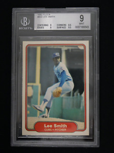 LEE SMITH 1982 FLEER #603 ROOKIE CARD - BGS 9 MINT - CHICAGO CUBS