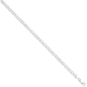 925 Sterling Silver 5mm Flat Byzantine Chain - Picture 1 of 3