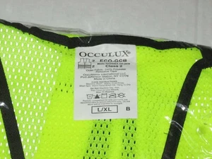 Chaleco de seguridad compatible con Occulux ECO-GCB Clase 2 Talla L/XL Construcción Trabajo en Carretera  - Imagen 1 de 3