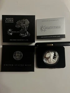 2025 Laser Engraved American Eagle One Ounce Silver Proof Coin SHIPS TODAY - Picture 1 of 3