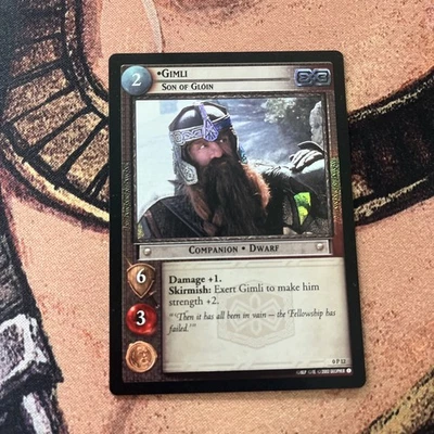 Gimli Son Of Gloin LotR TCG 2002 Foil P12 NM - Image 1 of 2