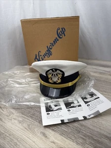 Vintage Bancroft Pak Cap US Navy Military Hat Cap Size 7 W/ Name Tag Dental Corp - Picture 1 of 8